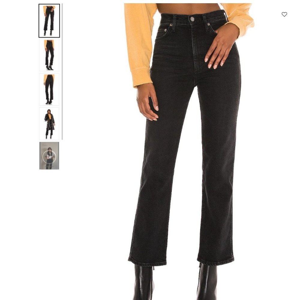 AGOLDE Jeans NWT - Pinch Waist High Rise Kick in Panoramic (Black) - Size 24